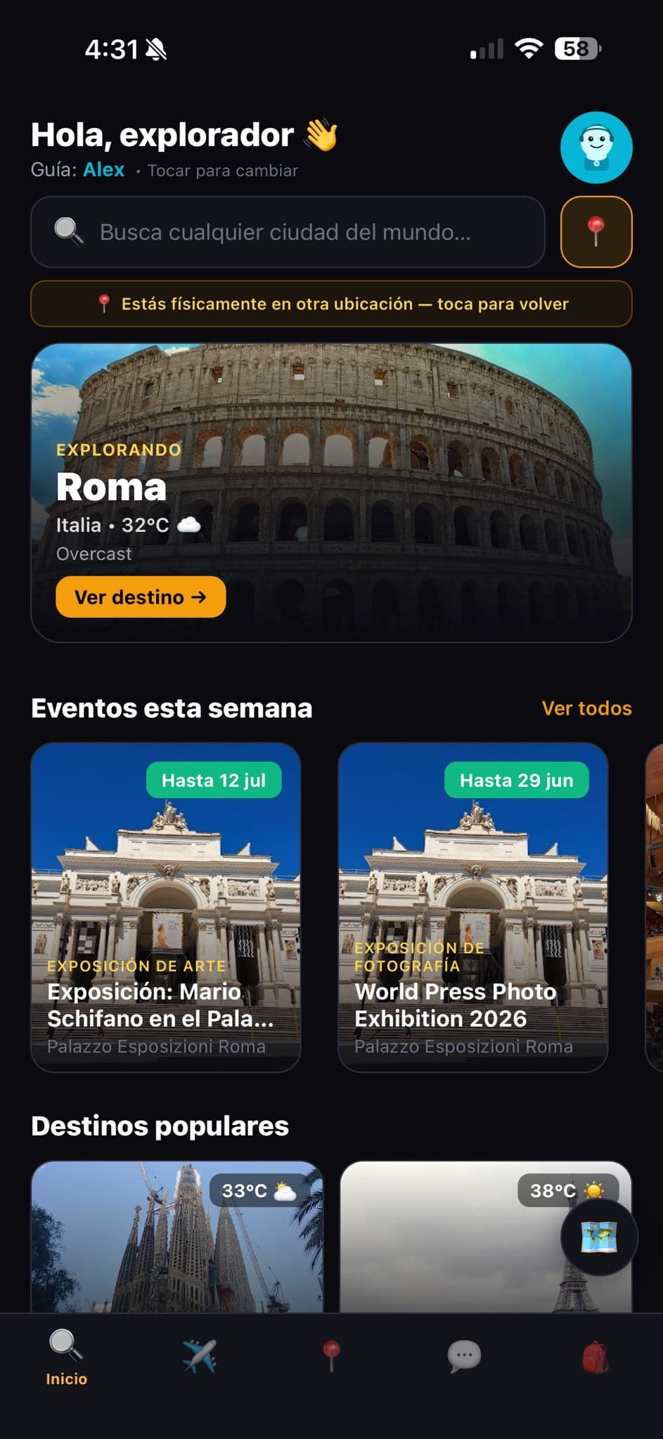 Explora cualquier ciudad